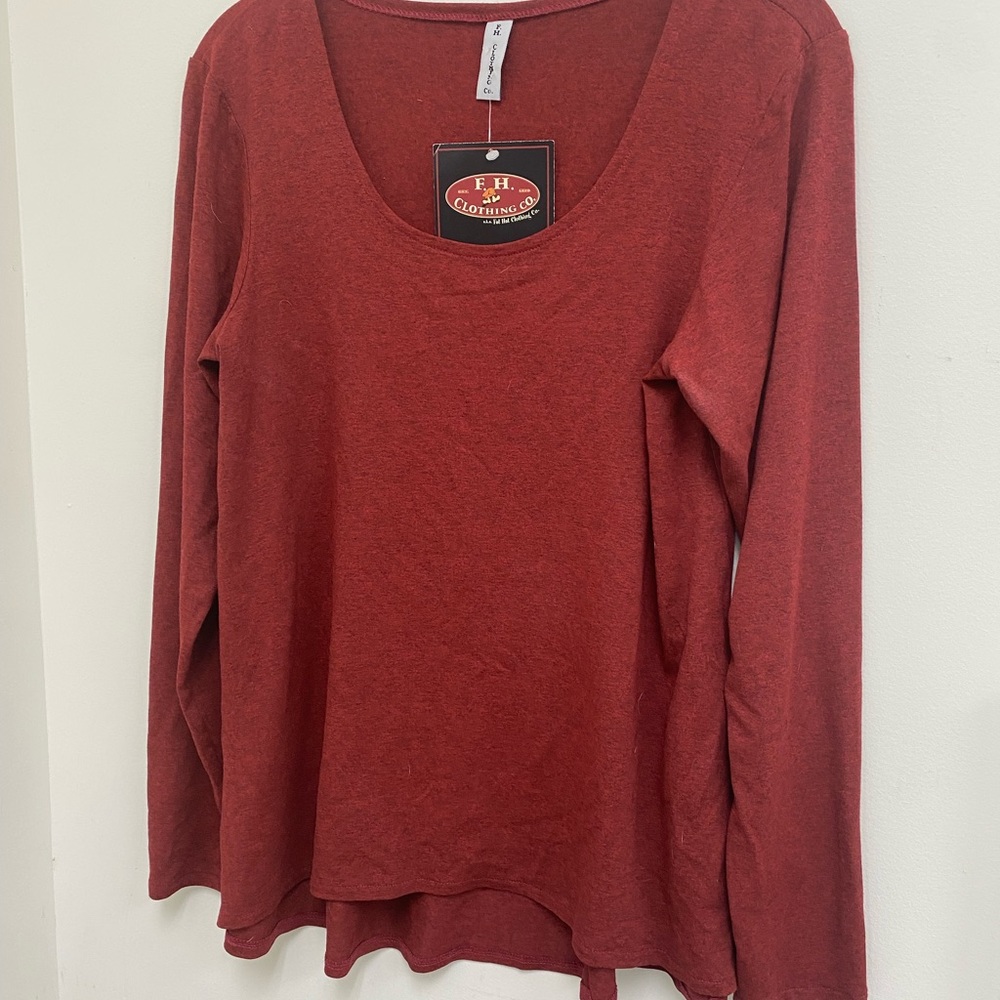 E H Clothing Co size Small so soft womens  long sleeve T color Brick $47.00